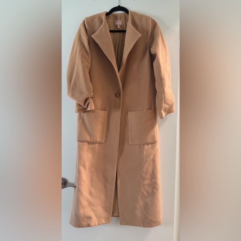Show Me Your MuMu Camel Longline Coat